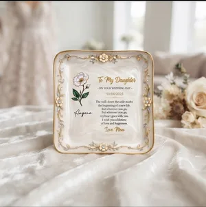 To My Daughter On Your Wedding Day, Ceramic Dish, Gift For Bride