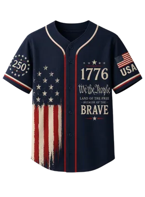 250 Years We The People Baseball Jersey USA 1776-2026 Patriotic Anniversary Shirt Patriotic Gift