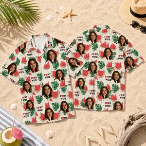 Custom Face Wife Hawaiian Shirt Personalized I Love My Wife Tropical Vacation Shirt