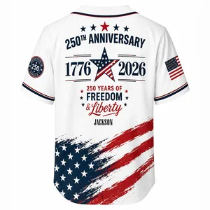 USA 250th Anniversary Baseball Jersey Shirt 4th of July Gift