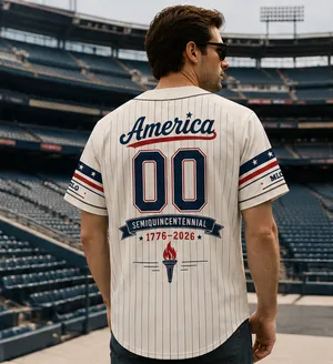 USA 250th Anniversary Baseball Jersey, Custom America 1776 2026 Shirt, Patriotic Gift for Men Women Kids