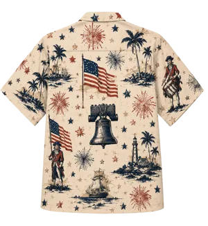 250 Years of America Hawaiian Shirt, Spirit of 76 Patriotic 4th of July 1776-2026 AOP Hawaii Shirt