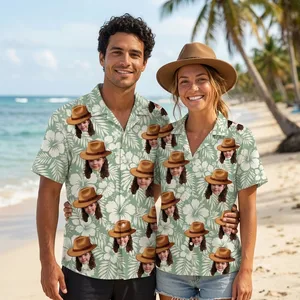 Custom Face Hawaiian Shirt Personalized Photo Tropical Beach Vacation Shirt