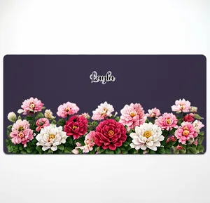 Custom Birth Flower & Name For Her, Coworkers, Friends, Teacher - Personalized Desk Mat