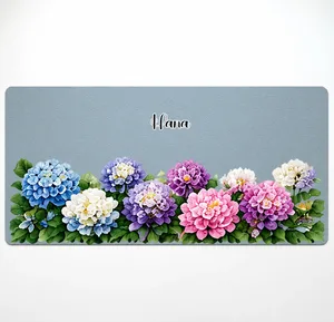 Custom Birth Flower & Name For Her, Coworkers, Friends, Teacher - Personalized Desk Mat