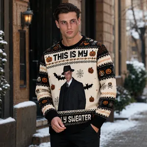 Personalized Halloween Sweater Custom Portrait Ugly Sweater
