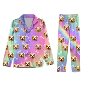 Custom Dog Cat Photo Pajamas – Personalized Pet Picture Pajama Set