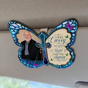 Custom Photo I'm Always With You Memorial - Personalized Custom Shaped Car Visor Clip