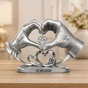 Anniversary Wedding Gifts For Couples - 3D Inflated Effect Printed, Personalized Custom Shaped Acrylic Plaque