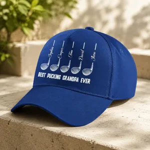Personalized Pucking Dad Grandpa Cap – Funny Hockey Hat, Gift For Dad & Grandpa