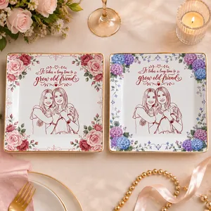 Custom Photo Ring Dish Gift For Friends, Soul Sisters - Personalized Photo Jewelry Dish