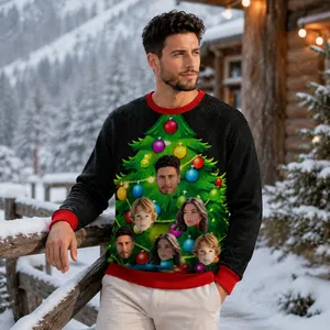 Custom Face Walking Christmas Tree - Custom Face Family Christmas Sweater