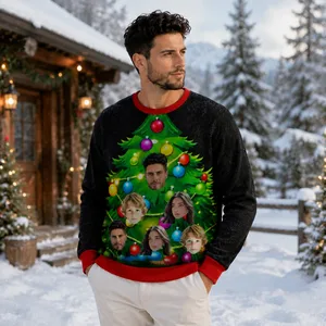 Custom Face Walking Christmas Tree - Custom Face Family Christmas Sweater