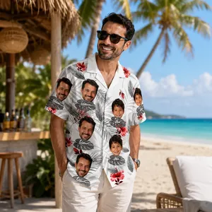 Personalized Father's Day Gift For Dog Dad, Upload Photo Dog And Face Hawaiian Shirt
