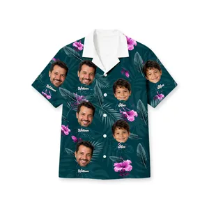 Personalized Father's Day Gift For Dog Dad, Upload Photo Dog And Face Hawaiian Shirt