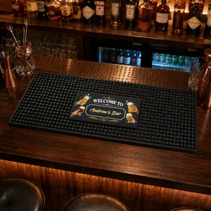 Good Friends Good Drinks Great Times - Personalized Bar Mat