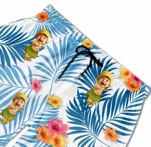 Custom Photo Hula Dancing - Personalized Unisex Beach Shorts