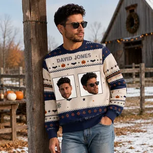 Personalized Spooky Season Sweatshirt - Custom Face Halloween Sweatshirt