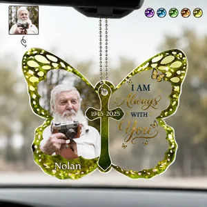 Custom Photo I Am Always With You - Personalized Acrylic Car Hanger