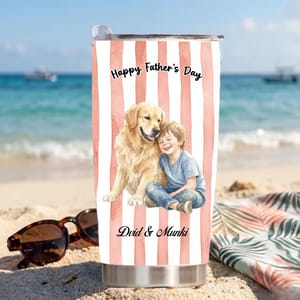 Custom Photo Realistic Watercolor Art Watercolor Portrait Vintage - Personalized Tumbler