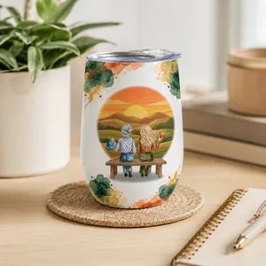 To My Daughter Whisper Back I Am The Storm - Personalized Wine Tumbler - Gift For Daughter