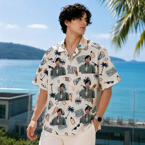 Custom Portrait Hawaiian Shirt - Beach Bum Shirt Personalized Summer Vacation