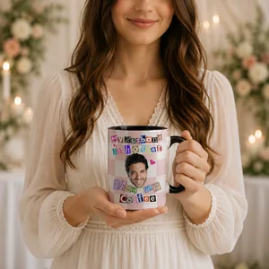 Custom Face Wedding Mug: My Husband Is Hotter Than My Coffee