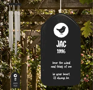 Hear The Wind And Think Of Me Dog Cat Memorial Wind Chimes Personalized Gifts