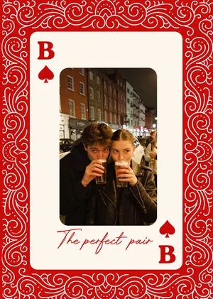 King And Queen Custom Couples Photo How Luck We Are - Personalized Photo Poster