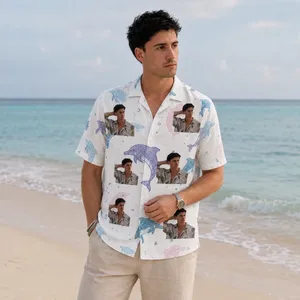 Dolphin Ocean Hawaiian Shirt - Custom Portrait Beach Hawaiian Shirt