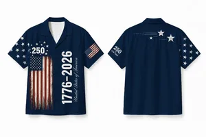 250 Years We The People Hawaiian Shirt 1776-2026, Patriotic USA Flag AOP Hawaii Shirt, 4th of July Gift, Adult