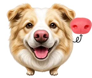 Custom Photo Funny Dog Nose - Personalized Squishy Acrylic Fridge Magnet