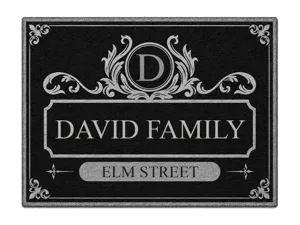 Family Monogram With Address Vintage Decor - Personalized Doormat