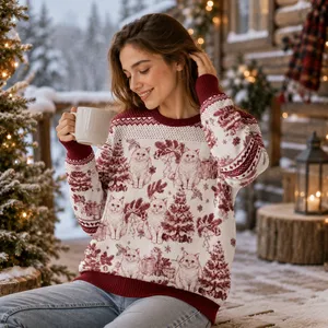 Custom Pet Photo Ugly Christmas Sweatshirt Cozy Winter Gift
