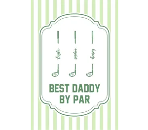Best Dad By Par Golf Clubs - Personalized Golf Towel