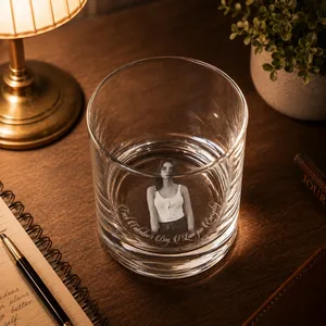 Laser-Engraved Glass With Spicy Photo For Him, Husband, Boyfriend - Personalized Whiskey Glass With Photo