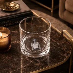 Laser-Engraved Glass With Spicy Photo For Him, Husband, Boyfriend - Personalized Whiskey Glass With Photo