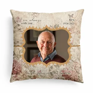Hug This Pillow And Know I'm Here - Personalized Photo Memory Pillow (Insert Included)