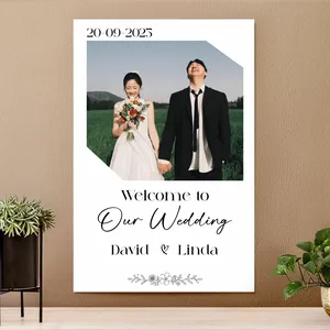 Custom Photo Wedding Couple Welcome To Our Forever - Personalized Poster