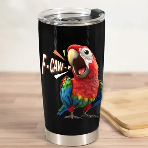 Funny Crow Personalized Tumbler – Humorous F-Caw-F Gift for Coworkers & Friends