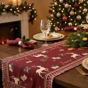 Family Name Word Christmas Theme - Personalized Table Runner