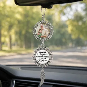 I Have An Angel Watching Over Me - Personalized Photo Car Ornament