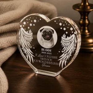 Custom Photo If Love Could Have Saved You - Personalized Crystal Heart