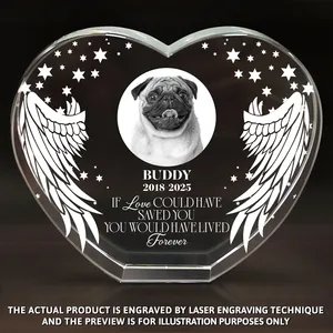 Custom Photo If Love Could Have Saved You - Personalized Crystal Heart