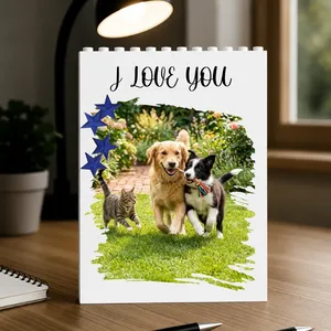 Custom Photo I Love You Dad Happy Father's Day Building Block