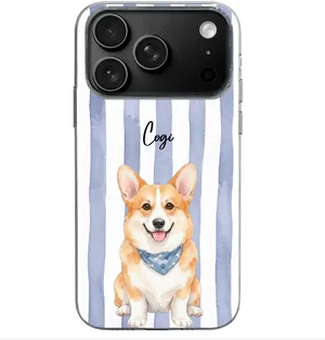 Custom Watercolor Pet Portrait Phone Case – Personalized Pet Photo Gift