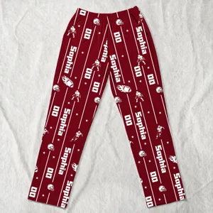 Custom Name & Number For Baseball, Softball, Soccer, Football, Basketball, Hockey Lover - Personalized Lounge Pants