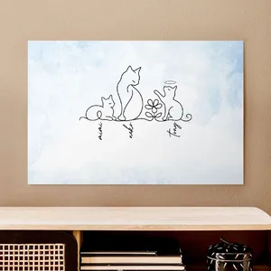 Adorable Cat Line - Personalized Poster