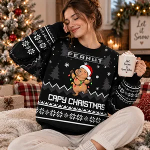 Personalized Christmas Sweatshirt - Custom Face Photo or Clipart Name Capybara Ugly Sweater