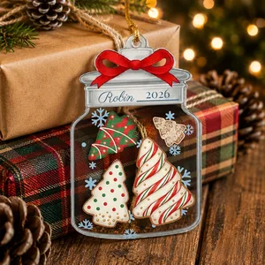 Christmas Ornaments Family Christmas Jar Custom Name - Personalized Acrylic Ornament